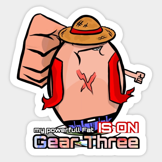 Lucky Egg Wannabe Straw Hat Boy Ver Gear 3 Sticker by Art_Ricksa